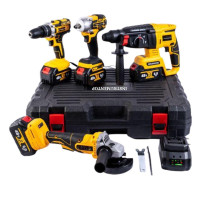 Набір акумуляторного електроінструмента Instrumentop 4в1 48V 6.0Ah шуруповерт, гайковерт, болгарка і перфоратор для дому, майстерні та будівництва